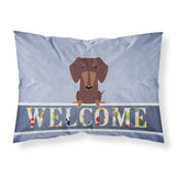 Caroline'S Treasures Welcome Dachshund Chocolate Pillowcase, Standard