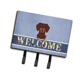 Caroline'S Treasures Dachshund Chocolate Welcome Wall Hook, Triple, Multicolor