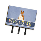 Caroline'S Treasures Bull Terrier Red White Welcome Wall Hook, Triple, Multicolor
