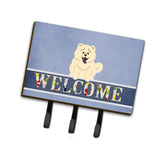 Caroline'S Treasures Chow White Welcome Wall Hook, Triple, Multicolor