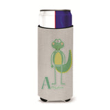 Caroline'S Treasures Alphabet A For Alligator Michelob Ultra Hugger For Slim Cans, Slim Can, Multicolor