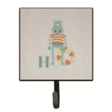 Caroline'S Treasures Alphabet H For Hippopotamus Wall Hook, Small, Multicolor