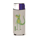 Caroline'S Treasures Alphabet I For Iguana Michelob Ultra Hugger For Slim Cans, Slim Can, Multicolor
