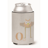 Caroline'S Treasures Alphabet O For Owl Can Or Bottle Hugger, Can Hugger, Multicolor
