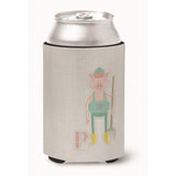 Caroline'S Treasures Alphabet P For Pig Can Or Bottle Hugger, Can Hugger, Multicolor