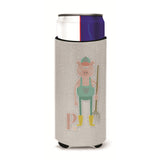 Caroline'S Treasures Alphabet P For Pig Michelob Ultra Hugger For Slim Cans, Slim Can, Multicolor