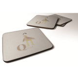 Caroline'S Treasures Alphabet Q For Quail Foam Coaster Set Of 4, 3.5, Multicolor