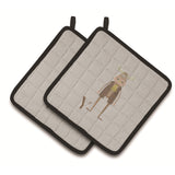 Caroline'S Treasures Alphabet Y For Yak Pair Of Pot Holders, 7.5Hx7.5W, Multicolor