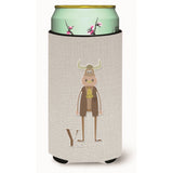 Caroline'S Treasures Alphabet Y For Yak Tall Boy Beverage Insulator Hugger, Multicolor