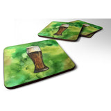 Caroline'S Treasures Irish Beer Dark Foam Coaster Set Of 4, 3.5, Multicolor