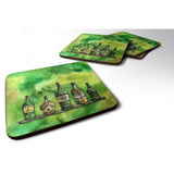 Caroline'S Treasures Irish Whiskey Bottle Foam Coaster Set Of 4, 3.5, Multicolor