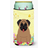 Caroline'S Treasures Easter Eggs Pug Brown Tall Boy Beverage Insulator Hugger, Multicolor