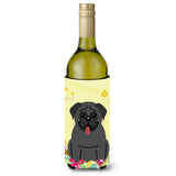 Caroline'S Treasures Bb6006Literk Easter Eggs Pug Black Wine Bottle Beverage Insulator Hugger, 750Ml, Multicolor