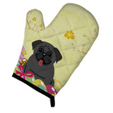 Caroline'S Treasures Easter Eggs Pug Black Oven Mitt, Multicolor, 12 X 8.5