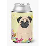 Caroline'S Treasures Easter Eggs Pug Fawn Can Or Bottle Hugger, Can Hugger, Multicolor