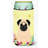 Caroline'S Treasures Easter Eggs Pug Fawn Tall Boy Beverage Insulator Hugger, Multicolor
