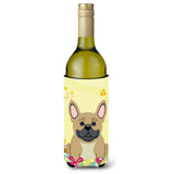 Caroline'S Treasures Bb6010Literk Easter French Bulldog Cream Wine Bottle Beverage Insulator Hugger, 750Ml, Multicolor