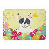 Caroline'S Treasures Easter Eggs French Bulldog Piebald Machine Washable Memory Foam Mat Doormats, Multicolor