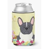 Caroline'S Treasures Easter Eggs French Bulldog Black White Can Or Bottle Hugger, Can Hugger, Multicolor