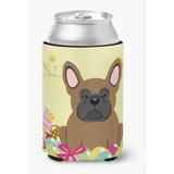 Caroline'S Treasures Easter Eggs French Bulldog Brown Can Or Bottle Hugger, Can Hugger, Multicolor