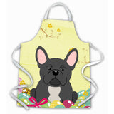 Caroline'S Treasures Easter Eggs French Bulldog Black Apron, Large, Multicolor