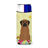 Caroline'S Treasures Easter Eggs Mastiff Brindle Michelob Ultra Hugger For Slim Cans, Slim Can, Multicolor