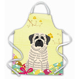 Caroline'S Treasures Easter Eggs Mastiff Brindle White Apron, Large, Multicolor