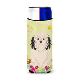 Caroline'S Treasures Easter Eggs Lowchen Michelob Ultra Hugger For Slim Cans, Slim Can, Multicolor