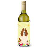 Caroline'S Treasures Bb6021Literk Easter Eggs Basset Hound Wine Bottle Beverage Insulator Hugger, 750Ml, Multicolor