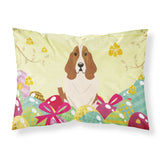 Easter Eggs Basset Hound Fabric Standard Pillowcase