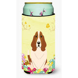 Caroline'S Treasures Easter Eggs Basset Hound Tall Boy Beverage Insulator Hugger, Multicolor