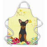 Caroline'S Treasures Easter Eggs Manchester Terrier Apron, Large, Multicolor