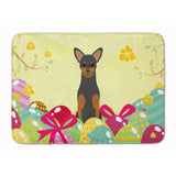 Caroline'S Treasures Easter Eggs Manchester Terrier Machine Washable Memory Foam Mat Doormats, Multicolor