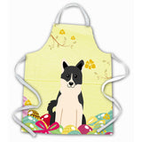 Caroline'S Treasures Easter Eggs Russo-European Laika Spitz Apron, Large, Multicolor