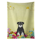 Caroline'S Treasures Easter Eggs Standard Schnauzer Salt And Pepper Kitchen Towel, Multicolor, 25 X 15