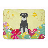 Caroline'S Treasures Easter Eggs Standard Schnauzer Salt And Pepper Machine Washable Memory Foam Mat Doormats, Multicolor