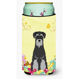 Caroline'S Treasures Easter Schnauzer Black Grey Tall Boy Beverage Insulator Hugger, Multicolor