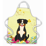 Caroline'S Treasures Easter Eggs Entlebucher Apron, Large, Multicolor