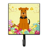 Caroline'S Treasures Easter Eggs Airedale Wall Hook, Small, Multicolor
