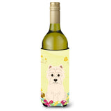 Caroline'S Treasures Bb6042Literk Easter Eggs Westie Wine Bottle Beverage Insulator Hugger, 750Ml, Multicolor