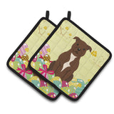 Caroline'S Treasures Easter Staffie Bull Terrier, 7.5Hx7.5W, Multicolor