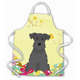 Caroline'S Treasures Easter Eggs Miniature Schanuzer Black Apron, Large, Multicolor