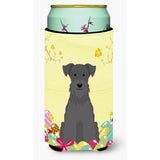 Caroline'S Treasures Easter Miniature Schanuzer Black Tall Boy Beverage Insulator Hugger, Multicolor