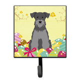 Caroline'S Treasures Eggs Silver Easter Miniature Schanuzer Black Wall Hook, Small, Multicolor