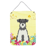 Caroline'S Treasures Salt And Pepper Easter Miniature Schanuzer Metal Print, 16 X 12, Multicolor