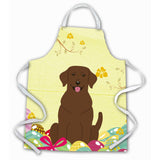 Caroline'S Treasures Easter Eggs Chocolate Labrador Apron, Large, Multicolor