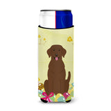 Caroline'S Treasures Easter Eggs Chocolate Labrador Michelob Ultra Hugger For Slim Cans, Slim Can, Multicolor