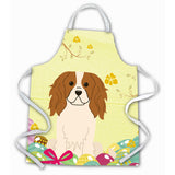 Caroline'S Treasures Easter Eggs Cavalier Spaniel Apron, Large, Multicolor