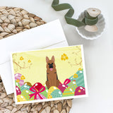 Easter Eggs German Shepherd Greeting Cards And Envelopes Pack Of 8