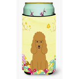 Caroline'S Treasures Easter Eggs Poodle Tan Tall Boy Beverage Insulator Hugger, Multicolor